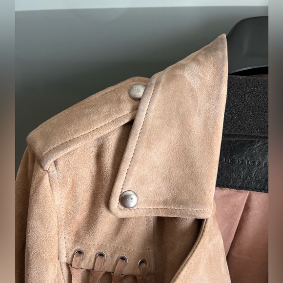 All Saints Balfern Suede Tassel Jacket in sz 8 - Picture 12 of 15
